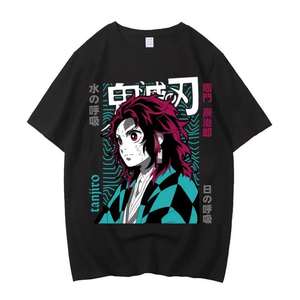 T-shirts Anime de Haute Qualité 2026 en Gros, T-shirts Graphiques Manga Streetwear Oversize Homme Femme, Logo Personnalisé OEM, Fournisseur Coton - Product Image 3