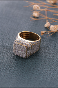 Exclusive Hip Hop 925 Sterling <b>Silver</b> Gold Plated Moissanite <b>Ring</b> Luxury Fashion Jewelry for <b>Men</b> Women Statement Wear - Product Image 6