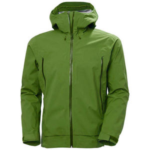 Chaqueta Cortavientos Impermeable Verde Oliva de Alta Calidad con Capucha, Cierre Completo, Casual, para Invierno, Exterior, con Exterior de Poliéster, Corte Regular - Product Image 1
