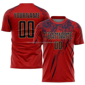 Maillot de football américain personnalisé, t-shirt de club à domicile, impression numérique, matière polyamide, col en V, service OEM, teint en pièce pour - Product Image 6