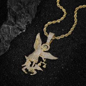 Joyería Hip Hop para Raperos, Colgante de Plata de Ley 925 con Moissanita de Lujo, Personalizado y con Incrustaciones de Diamantes - Product Image 3