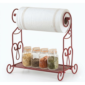 Metal <b>Kitchen</b> Paper Towel and Spice <b>Rack</b> Organizer Multifunctional Standing <b>Storage</b> - Product Image 1