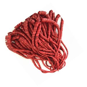 Naturellement <span class=keywords><strong>orange</strong></span> et noir couleur rouge Pomme Corail Heishi - Product Image 6