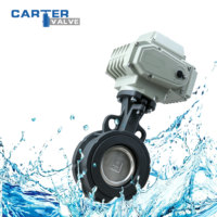 Válvula de Mariposa Eléctrica de Alta Temperatura WCB de Acero al Carbono con Brida Tipo Wafer, Doble Excéntrica, Sello de Aleación Dura para Gas, Químicos y Energía, OEM en Stock