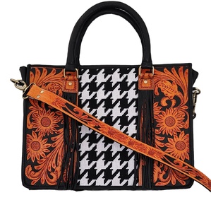 Bolso bandolera de piel auténtica bohemio para mujer, superventas, forro de poliéster duradero, cierre de cremallera para todas las estaciones, para invierno y otoño - Product Image 1