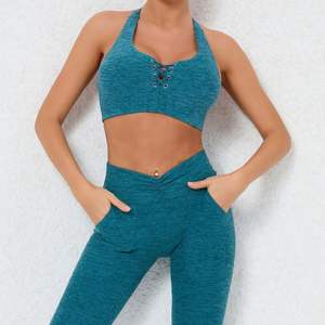 Conjunto Deportivo de 3 Piezas para Mujer, Brasier, Shorts y Leggings, Ropa Deportiva para Correr al Aire Libre, Ropa de Gimnasio, Yoga y Fitness - Product Image 3