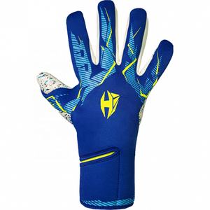 Gants de gardien de but personnalisés, paume avant en latex aqua hybride, découpe hybride, enveloppes pour le pouce, dos de la main, impression par sublimation, sangle amovible - Product Image 2