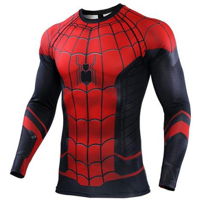 Superhero Long Sleeve Rash Guard Unisex MMA BJJ <b>Compression</b> Shirt Eco-Friendly Anti-UV Quick Dry Gym Workout Cosplay Training - Product Image 4