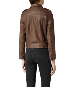 Blouson Moto Femme Hiver 2026 Tendance en Cuir PU Gaufré Respirant Imprimé, Long, Double Boutonnage, Fermeture Éclair - Product Image 3