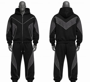 Men's Cotton Fleece Tracksuit Hooded Outfit for Workout and Leisure Wear - Product Image 1