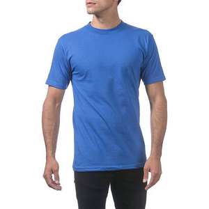 Camiseta de Hombre, Talla Grande, Estilo Urbano, Algodón de Alta Calidad, Cuello Redondo, Manga Corta, Color Azul, Corte Ajustado, Verano - Product Image 3
