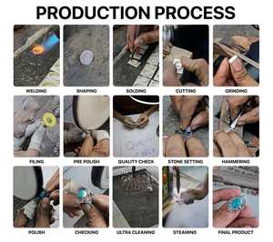 Bague en argent sterling 925 avec pierre précieuse naturelle malachite taille brillant rond, sertie clos, tendance 2026, pour femme, idéale pour les soirées cocktail - Product Image 3