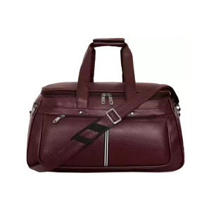 Bolsa de Viaje de Cuero Genuino, Amplia Bolsa de Lona con Compartimento para Zapatos, Correa de Hombro Ajustable para Viajes de Fin de Semana y Uso en el Gimnasio - Product Image 3