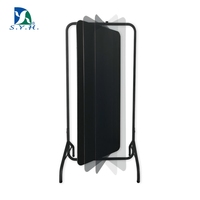 Support magnétique en fer de style industriel, double face, résistant au vent, pour tableau publicitaire effaçable, panneau réversible sur pied