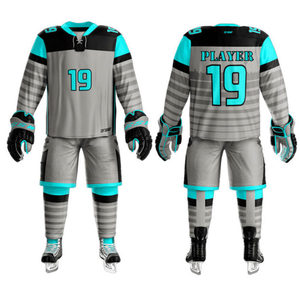 Ensemble d'uniformes de hockey sur glace personnalisés pour hommes, maillot par sublimation 100 % polyester à séchage rapide, tenue d'équipe OEM ODM en gros - Product Image 6