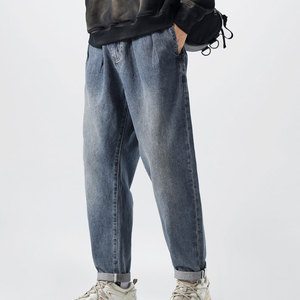 Custom Made Adults Size <b>Men</b> Straight Lightweight Casual Mid Rise <b>Jeans</b> Pant High Quality Private Label - Product Image 1