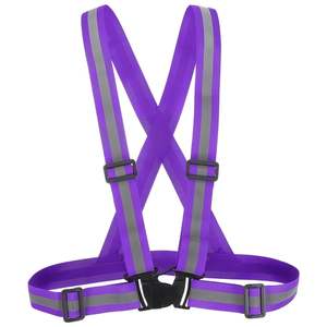 Cinturón Deportivo Unisex de Poliéster al por Mayor, Chaqueta de Ciclismo Fluorescente Elástica Reflectante con Tiras de Alta Visibilidad para Seguridad en Aeropuertos - Product Image 4