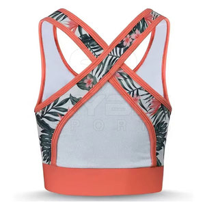 Soutien-gorge de sport sublimé à maintien élevé pour la gym et la course à pied, soutien-gorge dos nageur antidérapant pour femme, tissu à séchage rapide et anti-humidité - Product Image 2