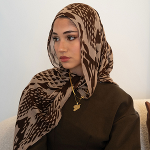 Etichette Personalizzate per Hijab, Produttore di Hijab in Modal Personalizzato, Basso MOQ, Hijab in Modal Stampato con Motivi di Tappeti <span class=keywords><strong>Persiani</strong></span>, Hijab 100% Modal Stampato - Product Image 2