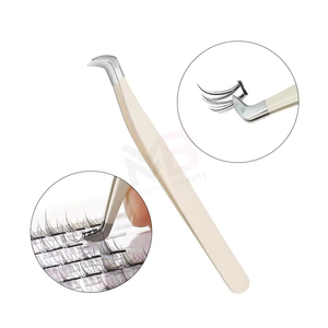 Pince à extensions de cils pour artistes et stylistes, idéale pour le salon de maquillage, pince à cils marque privée - Product Image 4