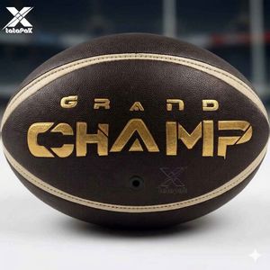 Balón de Rugby de Cuero PU Original con Logotipo Profesional Promocional de Diseño Personalizado, Tamaño Personalizado, Ligero y Ecológico - Product Image 4