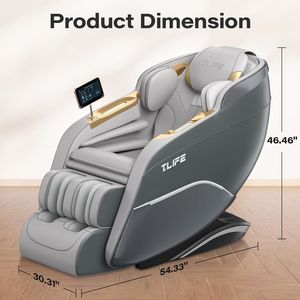 Canapé de massage électrique Shiatsu pour le soin du corps - Fauteuil inclinable en cuir multifonction de luxe avec masseur pour les pieds et couverture corporelle complète - Product Image 2