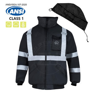 Vêtements de sécurité, veste softshell réfléchissante haute visibilité, classe 1 ANSI, imperméable, LED clignotante, logo personnalisé, haute qualité, séchage rapide - Product Image 2