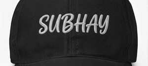 Subhay Embroidered Denim Baseball Cap 100% Cotton Adjustable Unisex 6-Panel Breathable Waterproof Casual Style Front Logo Design - Product Image 5