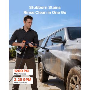"1200PSI MAX Cordless Pressure <b>Washer</b> with Brushless Motor 6 Nozzle Water Hose 4 Speed Adjustable for BMW <b>Car</b> Wash" - Product Image 2