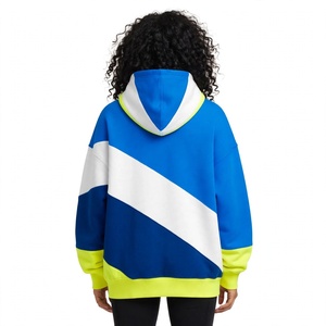 Sudadera con Capucha de Forro Polar con Bloques de Color Personalizados, Sudadera Holgada de Invierno, Estilo Casual Urbano - Product Image 2