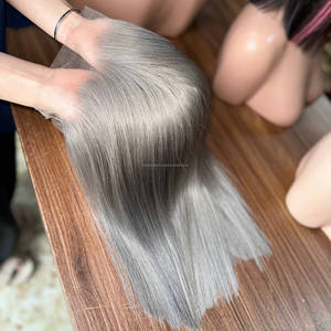 Perruques de cheveux humains de qualité supérieure, Lace Front, en cheveux vierges vietnamiens lisses, Perruque Lace Frontal, Perruque Bob, sans colle, cheveux ultra-lisses - Product Image 1