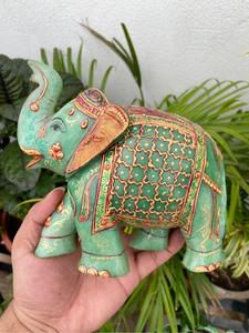 Hand Carved Hand Painted Natural Green Aventurine <b>Elephant</b> Statue Lucky Gemstone Healing Feng Shui Reiki <b>Decor</b> OEM ODM Wholesale - Product Image 4
