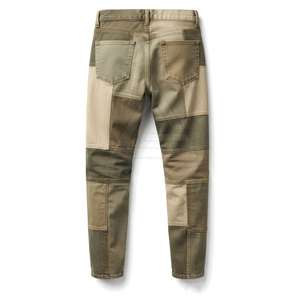 Pantalones Vaqueros de Alta Calidad con Diseño de Parches para Hombre, Corte Relajado, Mezcla de Algodón, Bolsillos, Estilo Casual, Duraderos para Uso Diario - Product Image 3