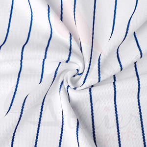 Maillot de baseball à rayures bleues sublimées, source directe d'usine, maillot de baseball et de softball, maillot de baseball boutonné - Product Image 4