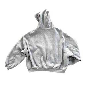 Sweat à capuche surdimensionné réversible en coton épais délavé à carreaux, avec fermeture éclair bidirectionnelle, anti-plis, coupe classique, style streetwear pour homme - Product Image 6