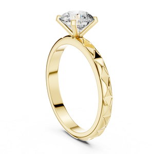 Bague de luxe en diamant de laboratoire, finition or, bijoux de mode raffinés, élégante, cadeau de fiançailles, 1 carat, taille brillant, IGI - Product Image 3
