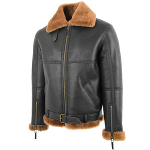 Wholesale Plus Size Shearling Leather <b>Jacket</b> Outdoor Use <b>Winter</b> <b>Jacket</b> Top Selling <b>Cheap</b> Price Men Shearling Leather <b>Jacket</b> - Product Image 2