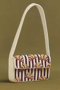 Handmade Beaded Shoulder <b>Bag</b> <b>Boho</b> Beaded <b>Bag</b> with Floral Embroidery - Product Image 2