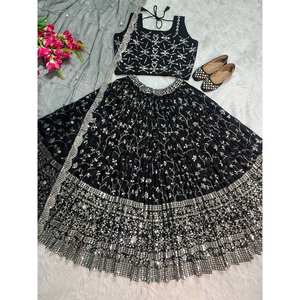 Lehenga-Choli de Diseño Elegante para Fiestas, Ropa India y Pakistaní - Product Image 3