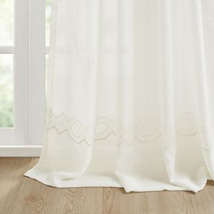 Pannello per Tenda Ricamato Singolo Pezzo con Mantovana per Arredamento Casa - Product Image 6