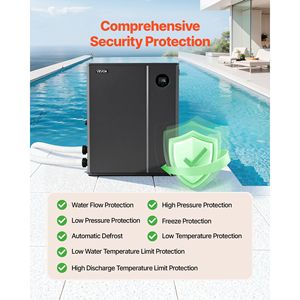 Electric 88850 BTU Pool Heat Pump All-DC Inverter Technology WiFi App for In-Ground 22454 Gallons <b>Efficient</b> Pool <b>Heater</b> - Product Image 6