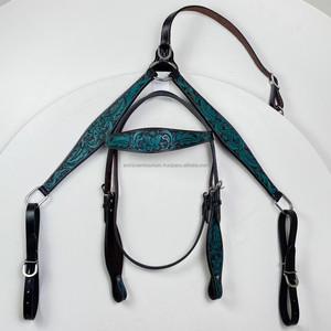 ชุดที่สวมหัวหนังเครื่องมือมือระดับพรีเมี่ยมคุณภาพสูงชุดคอเสื้อหน้าอกหนังแบบตะวันตกพร้อมด้วยงานฝีมือที่ทนทาน - Product Image 4