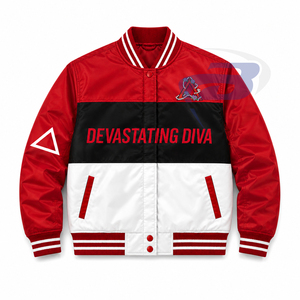 Delta | Sigma | Theta Sorority Women Embroidered Crop Racing <b>Jacket</b> Greek apparel <b>Vintage</b> Red & White Varsity Racing <b>Jacket</b> - Product Image 1
