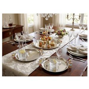 Bandeja de Servir de Aluminio de Alta Calidad, Hecha a Mano, Diseño de Hoja, con Asa de Color, Acabado Espejo, para Invitados y Decoración del Hogar - Product Image 2