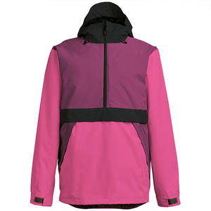 Veste de ski pour homme à blocs de couleur orange menthe, imperméable, à capuche, fermeture éclair, isolation synthétique, technologie Gore-Tex - Product Image 6