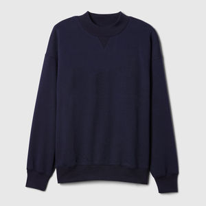 Pull-over surdimensionné en molleton épais bleu marine pour femme, en polyester/coton écologique, vente en gros pour l'hiver - Product Image 6