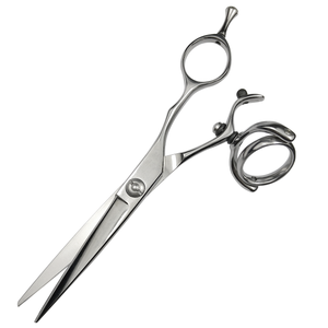 Ciseaux de coiffure professionnels à poignée pivotante pour barbier - Product Image 3