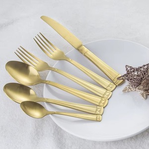 Handmade Standard Quality Custom Finished Cutlery With Warm Toned <b>Tabletop</b> Kitchen Metal Cutlery Set - Product Image 1