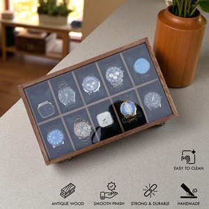 Caja de Almacenamiento de Relojes de Madera Personalizada, Organizador de Relojes de Madera para Relojes Automáticos de AYAANS - Product Image 5