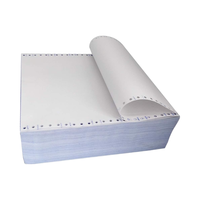 Papier pour imprimantes matricielles sans carbone à alimentation continue, format 9-1/2''x11'', 2 feuillets, pliage en éventail, marge gauche/droite perforée